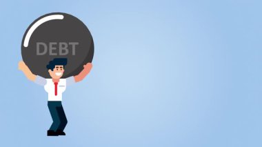 Resmi giyinmiş neşeli bir işadamı mavi arka planda 