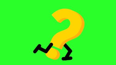 Çalışan Soru İşareti Sembol Merakı ve Karışıklık Konsepti