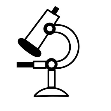 düz biçim mikroskop vektör tasarımı