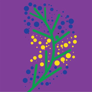 Renkli oval meyve süslemeli bitkilerin siluet tasarımı