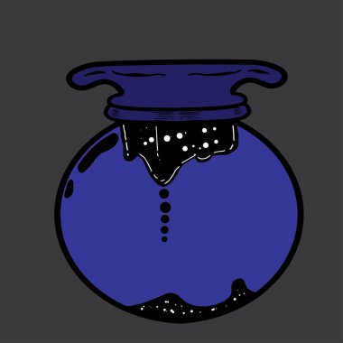 yuvarlak akvaryum simgesi mavi düz renk