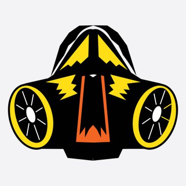 izole düz stil yansıtıcı güvenlik maskesi