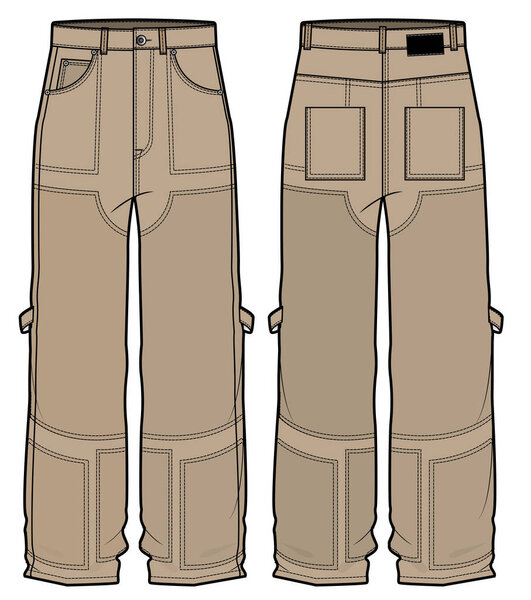 patchwork pant. baggy cargo pants wide leg fashion