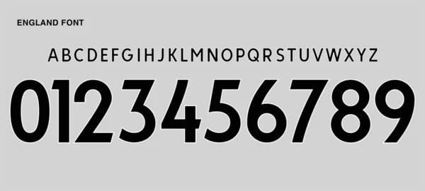 font vector team 2022 - 2023 kit sport style font. manchester football  style font. premier league. sports style letters and numbers for soccer  team Stock Vector