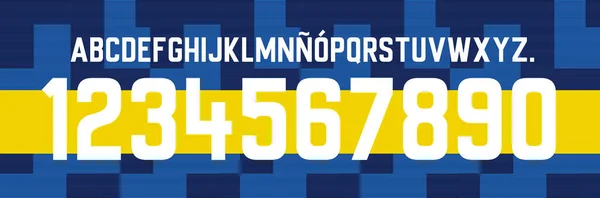 yazı tipi vektör takımı 2023 - 2024 kit spor tarzı yazı tipi. Futbol stili. Boca yazı tipi. Arjantin 'i yenile. Futbol takımı için spor stili harfler ve numaralar