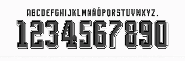 Schriftart Vector Team 2023 2024 Kit Sport Style Font Schrift — Stockvektor
