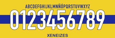 font vektör takımı 2000 kit spor tarzı font.retro futbol yazı tipi. Boca yazı tipi. Arjantin 'i yenile. Futbol takımı için spor stili harfler ve numaralar