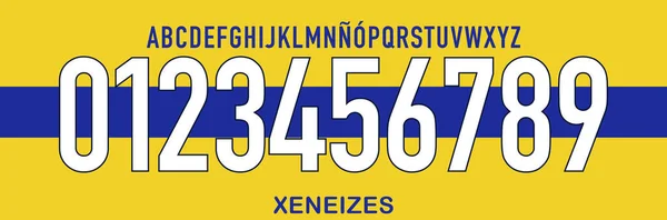 font vektör takımı 2000 kit spor tarzı font.retro futbol yazı tipi. Boca yazı tipi. Arjantin 'i yenile. Futbol takımı için spor stili harfler ve numaralar