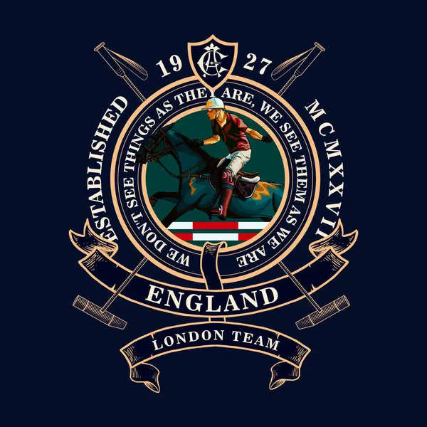Logo sloganı grafikli, retro Sport with City London, College Country Club Summer SS24 spor arması