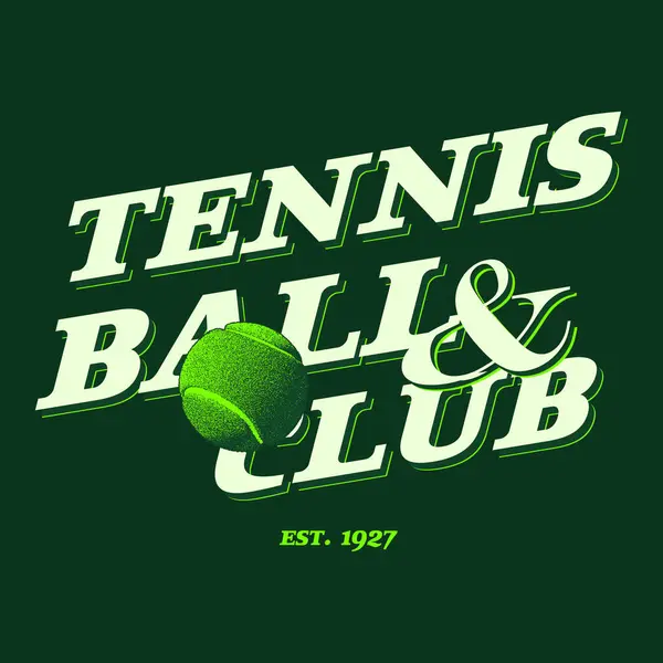 Logo sloganı grafiksel, spor, kalkan ve defne ile retro tenis kulübü üniversitesi. Şehir Cleveland Sağlık ve Spor Kulübü Yazın SS24 tenis arması