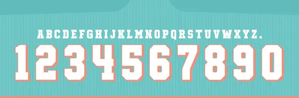 Yazı tipi vektör takımı US 2024 kit spor tarzı. Amerikan futbol yazı tipi. Dinamik çizgileri olan futbol tarzı yazı tipi. Birinci lig yazı tipi. Futbol takımı için spor stili harfler ve numaralar