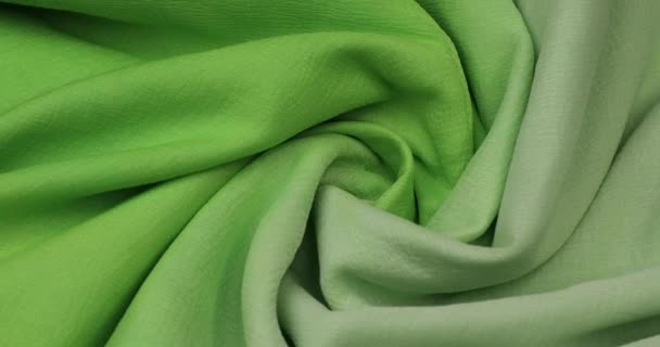 Green Fabric Textile Background — Stock Video