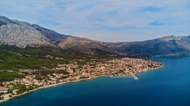 Hırvatistan, Orebic, Pljesac. Hava fotoğrafçılığı.