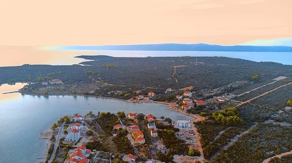 Loviste Хорватия Pljesac Вид Сверху — стоковое фото