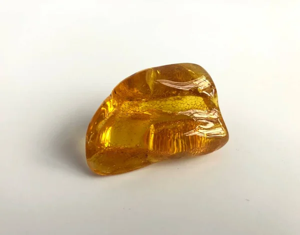 Polished nugget of Baltic amber found in Kolobrzeg, Poland.
