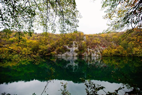 Parco Nazionale Dei Laghi Plitvice Croazia Autunno — Foto Stock