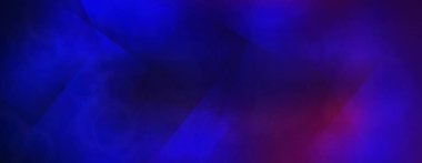 Mavi düzlemler pembe ve mor elementlerle farklı açılarda kesişiyor..