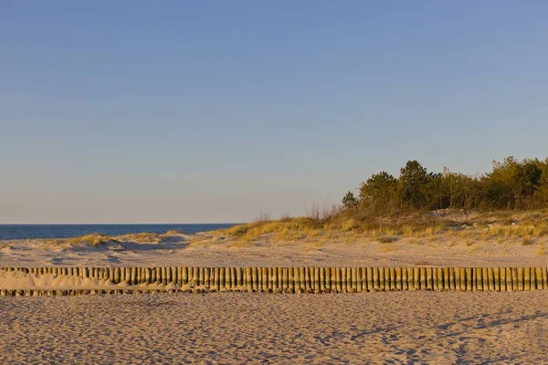 波兰西波美拉尼亚省阿齐和Uniecie黄金时代的一个空旷海滩 — 图库照片