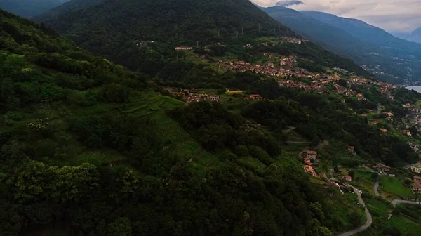 Krásný Letecký Výhled Jezero Como Severní Itálii Domaso Lombardie 2023 — Stock fotografie