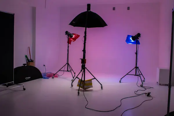 Illuminazione Professionale Studio — Foto Stock