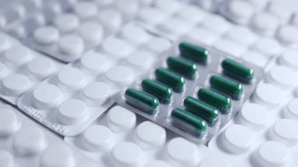 Blister Con Píldoras Que Contienen Gran Cantidad Sustancia Activa Encontró — Vídeo de stock