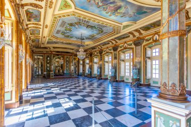 La salle des Ambassadeurs dans le Palais National de Queluz (Sintra) au Portugal