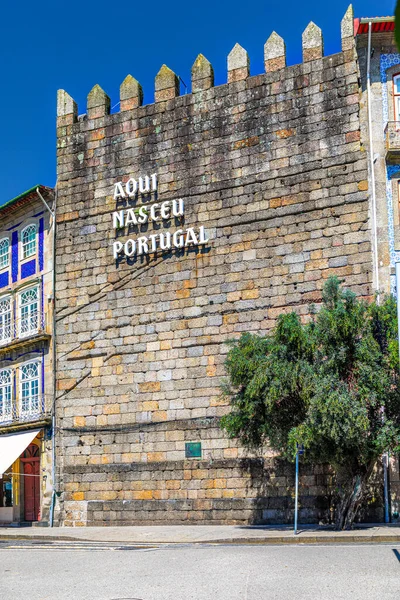 Guimarães Aqui Nasceu Portugal — Fotografia de Stock