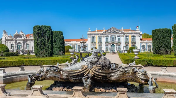 Fontaine Dans Les Jardins Palais National Queluz Portugal — Stok Foto