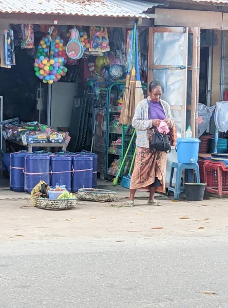 Hoi Vietnam Czerwiec 2018 Ludzie Rynku Miasta Bangkok Tajlandia — Zdjęcie stockowe