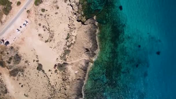 Dronové Video Kypru Cape Greko — Stock video