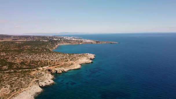 Cabo Greko Vídeo Drone Chipre — Vídeo de Stock