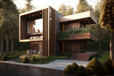 Modern Villa Mimarisi 3D Düzenleme Emlak