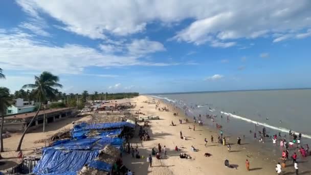 Comunidades Pesqueras Viven Cerca Playa — Vídeo de stock