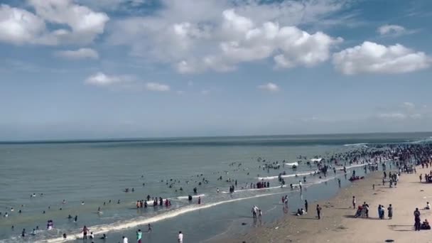 Intera Vista Una Spiaggia Durante Ora Sera — Video Stock