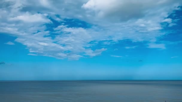 Time Lapse Video Van Zee Golven Wolken — Stockvideo