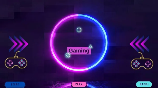 Neon effect gaming background for Gaming Pupose