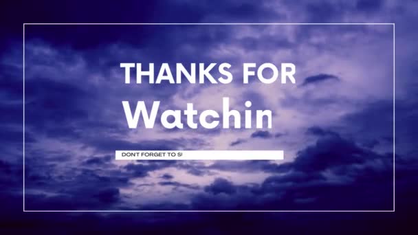 Bedankt Voor Het Kijken Vergeet Niet Houden Van Abonneren Delen — Stockvideo