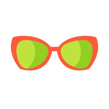 Beyaz bir arka plan, vektör illüstrasyon izole güneş gözlüğü simgesini