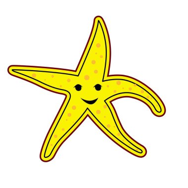 Gülümseyen Denizyıldızı Stoku Çizimleri vektör klip sanatı