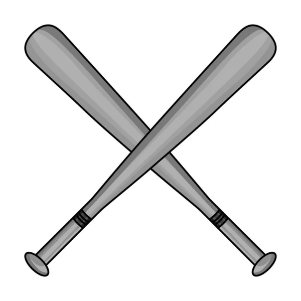 Crossed Baseball Pipistrelli Clip Arte Vettoriale Illustrazione — Vettoriale Stock
