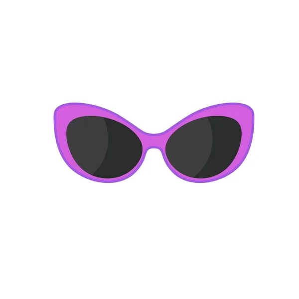 シームレスに隔離された夏の紫色のサングラス — ストックベクタ