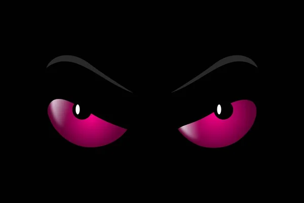 Halloween Olhando Assustador Assustador Assustador Mal Vermelho Roxo Olhos Escuro Ilustrações De Stock Royalty-Free