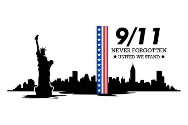 911 Vatanseverlik Günü Vatanseverlik Günü Eylül imajı. Unutmayın 9-11 Vatanseverlik Günü amerikan bayrağı illüstrasyonu