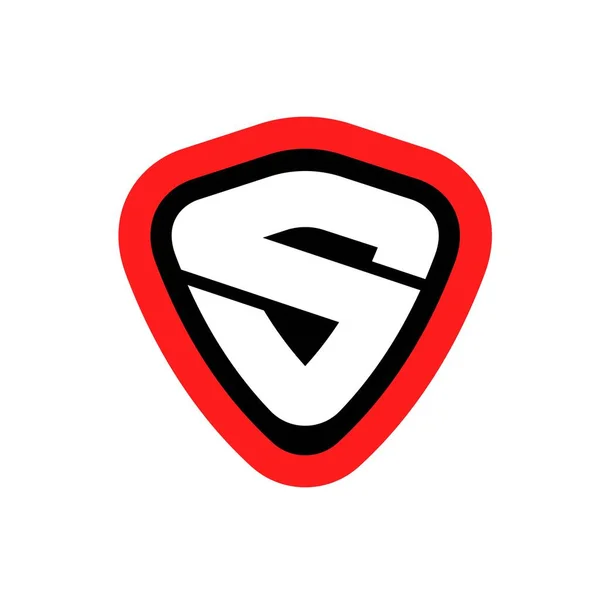 Shield Letter Logo Icon Design Vector Image Logo Template Vector — Stock Vector