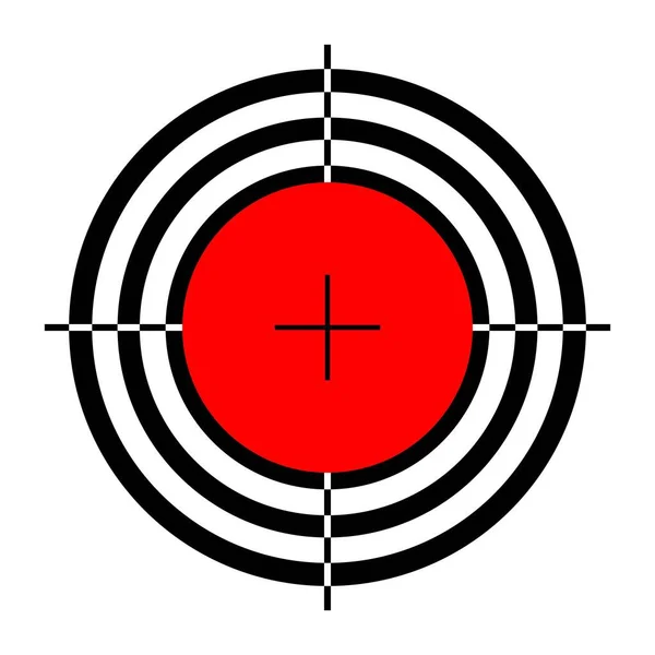 Crosshair Icon Red Middle Creative Logo Icon Vector — Stock Vector