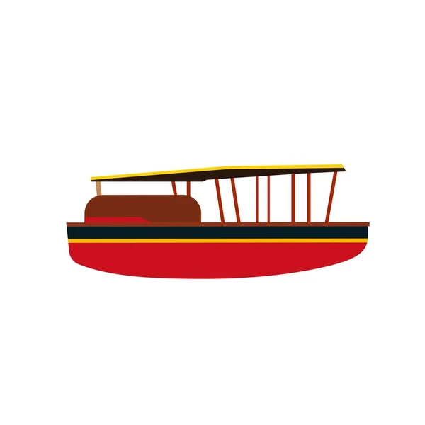 Egyszerű Turista Csónak Egy Tető Vektor Illusztráció Klip Művészet — Stock Vector