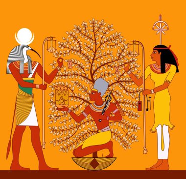 Eski Mısır Noel ağacı çizimi