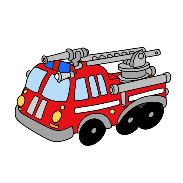 Cartoon Fire Truck Engine Clip Art Vector Illustration — Stock Vector