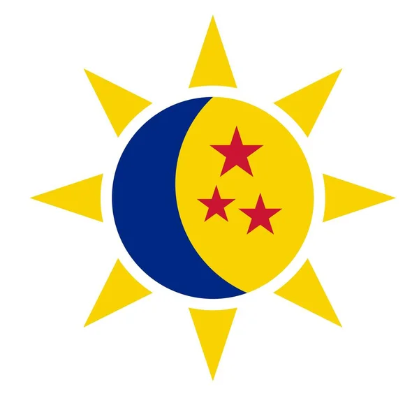 Sterne Und Eine Sonne Vektor Bild Der Philippinischen Flagge — Stockvektor