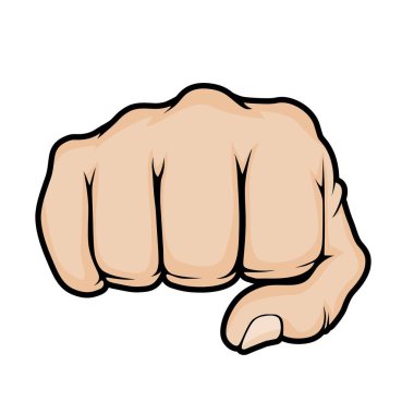 Yumruk tokuşturma, yumruk çakma, ön açı vektör çarpması el çizimi, emojy klip sanatı.